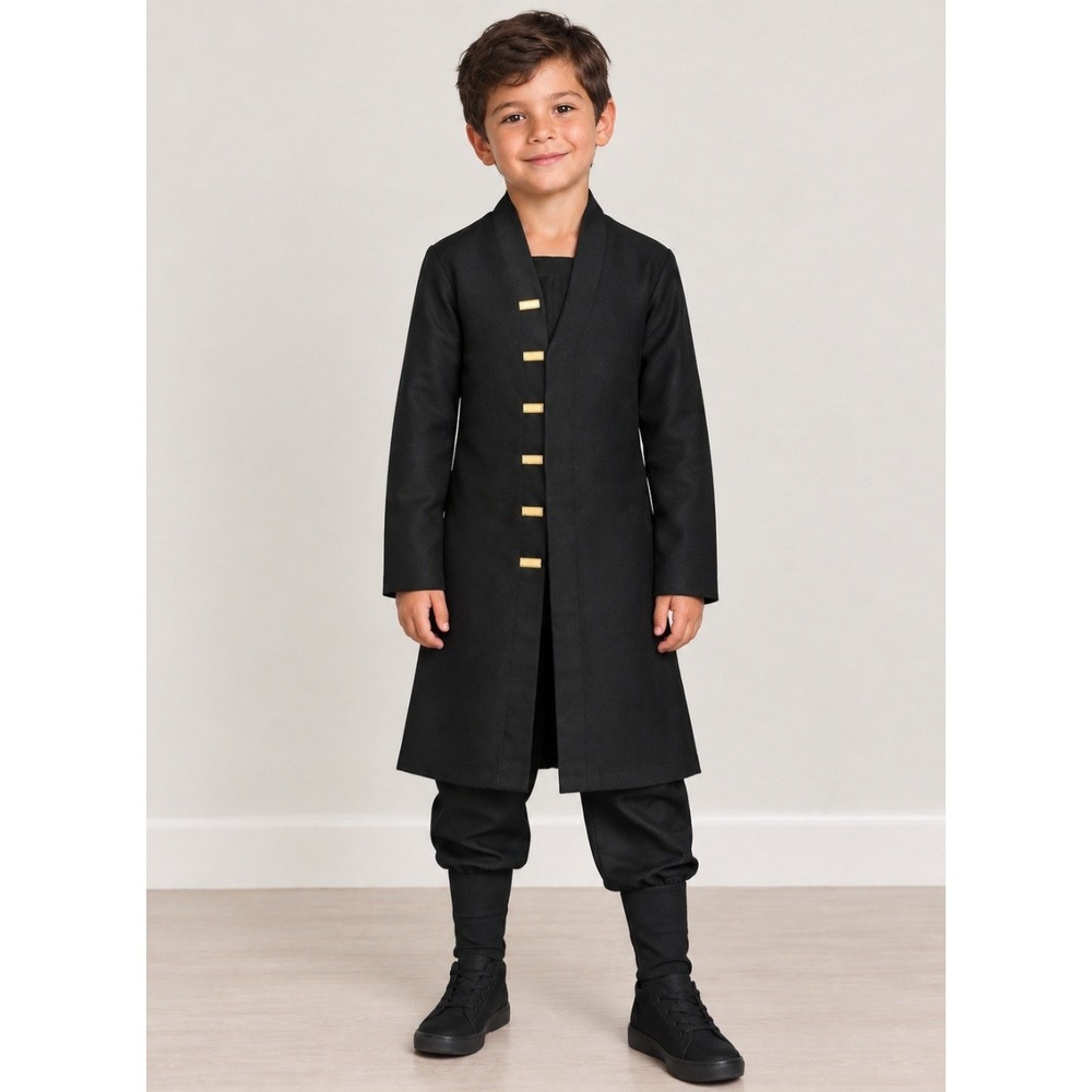 Boys Black 3 Piece Roronoa Zoro Costume Size 110 US 4-5 NWOT